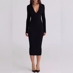 House of CB - Black Long Sleeve Dress